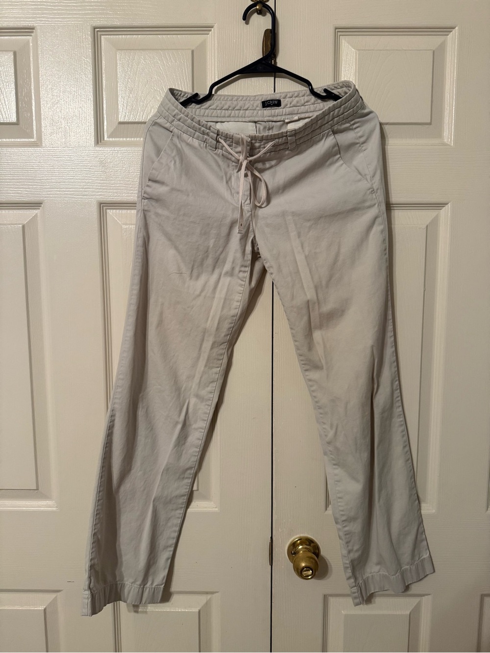 J. Crew Women's Drawstring Chinos in Light Beige